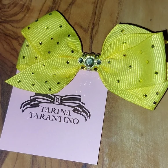 Tarina Tarantino Yellow Little Lamb Bow Clip - Picture 2 of 6